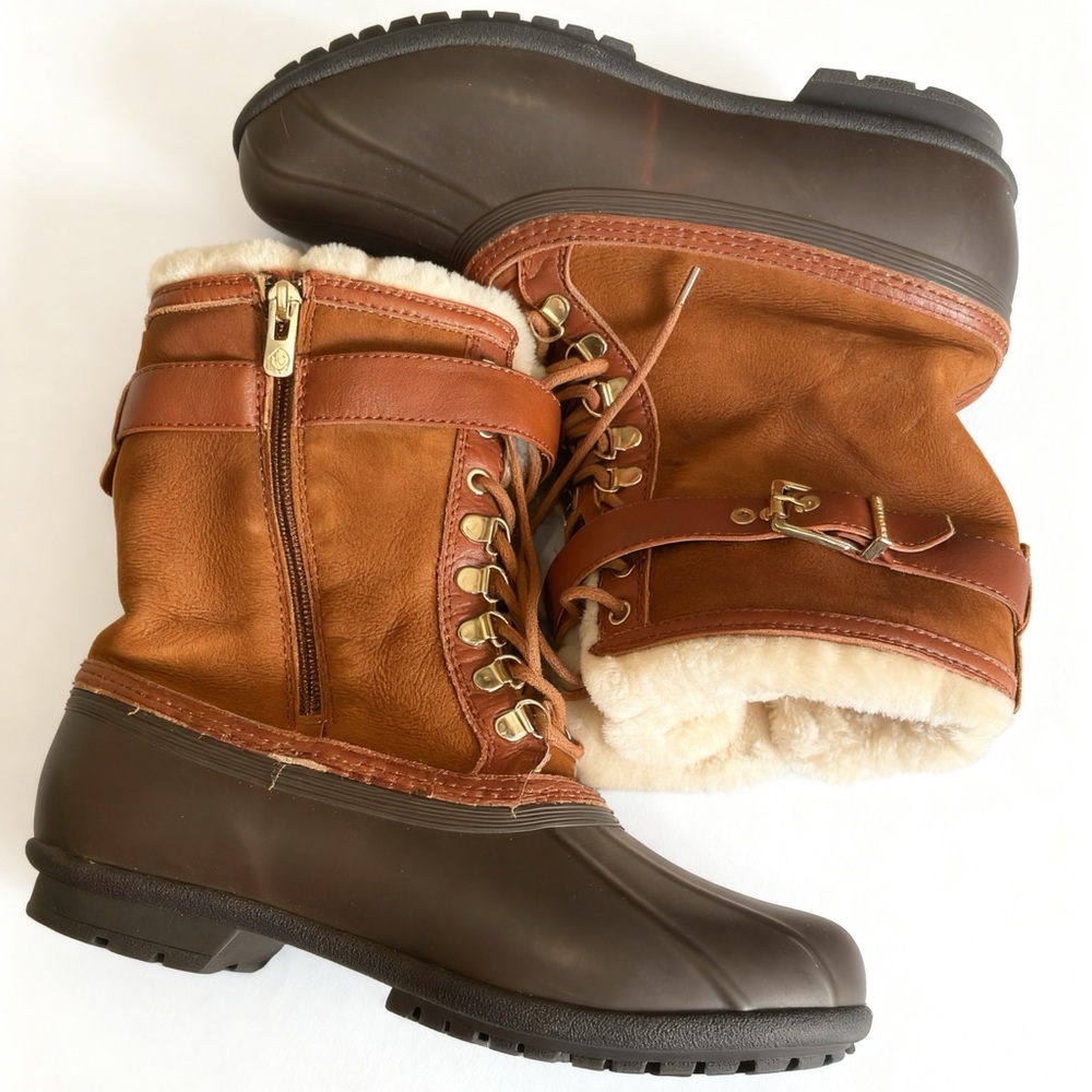 ANTONIO MELANI Brown and Tan Winter Boots - Picture 2 of 4